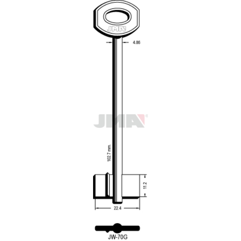 Chei JMA Cu Aripa Din Alama JW-70G